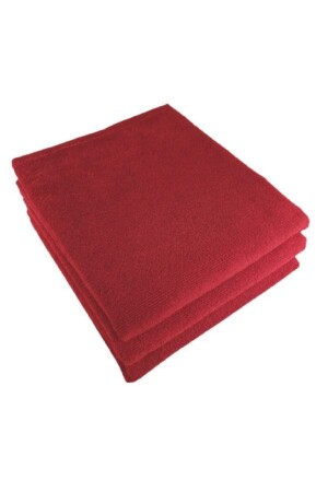 3 Pieces Red Microfiber Hand Face Hairdresser Sports Towel Hair Dye Repellent 50x90 Cm mikro3 - Bol Ticaret Tekstil