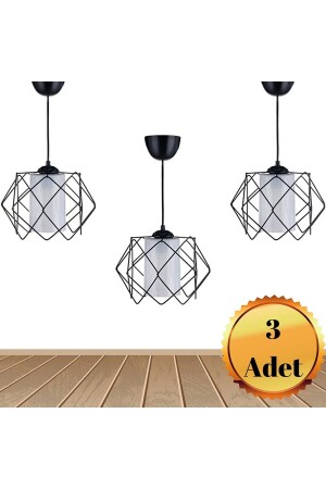 3 Pieces White Mica Special Design Chandelier Set - Mhk Collection