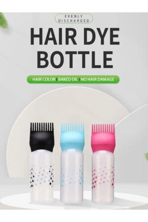 3 Practical Hair Care Oil Application Apparatus with Comb to Hair Roots Hair Dyeing Bottle - Gaman