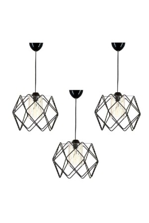 3 Stück Black Jack Acrylglas Cocoon Pendelleuchte Kronleuchter Wohnzimmer – Küche – Flur – Eingang - Trend Kitchen