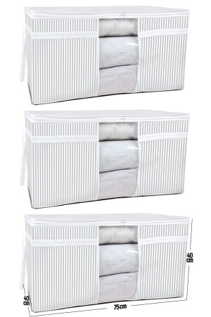 3 Stück – Fensterkissen-Quiltrest 75 x 40 x 40 cm - Esti