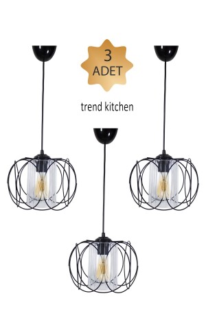 3 Stück Trend Design Olympic Pendelleuchte Küche, Bad, Schlafzimmer, Kinderzimmer, Eingang Kronleuchter olmpytşffcm - Trend Kitchen