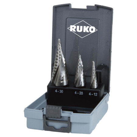3-stufiges Bohrerset RUKO HSS Quick Cut Ø4-30 mm - Ruko
