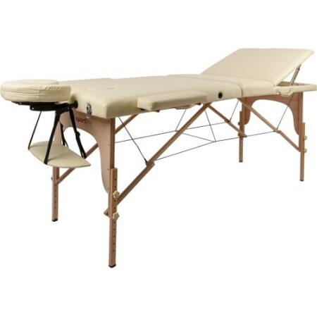 3-teilige Massageliege aus Holz inSPORTline Japane - Creme - inSPORTline