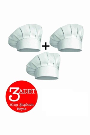 3-teilige weiße verstellbare Kochmütze – Kochhaube ecuclubone - enmalife