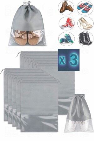 3-teiliger Kleiderschrank-Schubladen-Koffer-Organizer mit Fenster, Schuh-Aufbewahrungstasche, Reisetasche - Helen's Home
