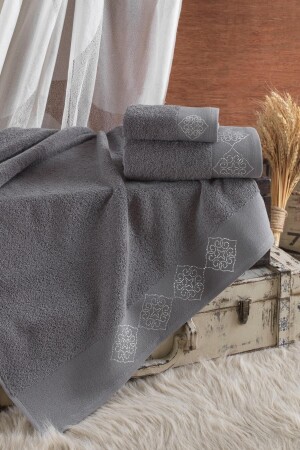 3-teiliges Regal-Badetuch-Set aus 100 % Baumwolle | - Ellia Soft