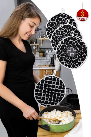 3-teiliges Reisbrüh-Abdeckungsset – Standardgröße mit Gummibändern zum Brauen von Töpfen und schwarzem Ring - Morlay