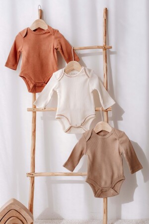 3-teiliges Unisex-Baby-Body-Set aus Baumwolle mit langen Ärmeln, Geschenkset für Neugeborene und Kinder - Lilabio