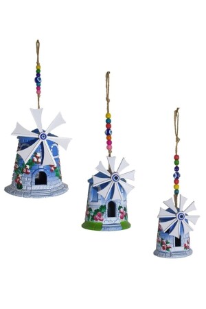 3-teiliges Windmühlen-Wanddeko, Dekofigur, Gartendeko, Balkondeko - Bimbambom
