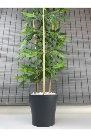 3 Trunk Bamboo Tree with Decorative Artificial Leaves 110cm - Bahçem