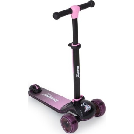 3 yaş ve üzeri çocuklar için Beaster Kids BS605 model pembe çocuk scooter'ı. - Beaster