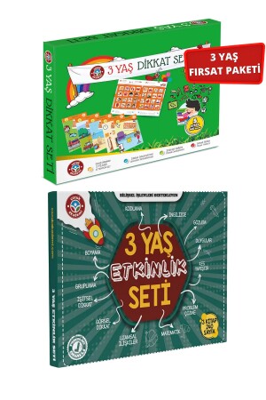 3 Year Old Activity and 3 Year Old Attention Sets Discount Package - Çocuk Akademi