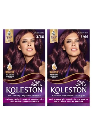 3/66 Kit Auberginenlila Haarfärbemittel, 2er-Pack 2WKK3-66 - Wella