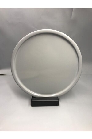 30 Cm Matte Gray Metal Round Tea, Coffee, Cake Serving Tray Decorative Presentation Tray MZ30TPS1 - Mira züccaciye