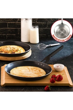 30 cm professionelle Induktions-Crêpe-Pfanne – Crêpes- und Omelette-Pfanne auf Horeca-Induktionsbasis - Evren