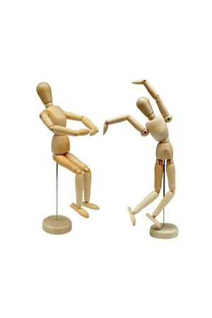 30 Cm Wooden Model with Human Figure Mannequin Painting Painter Training Wooden Man mms412555 - Keskin Hediyelik