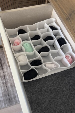 30 Compartment Drawer Organizer Honeycomb and Pocket Organizer - Nutex