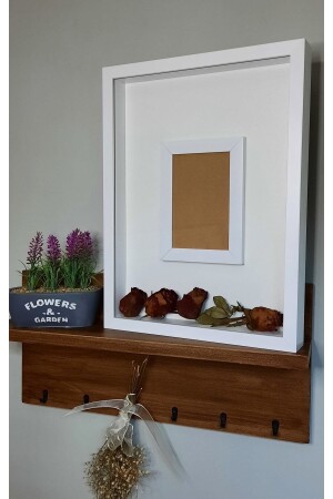 30×40×3 Fotorahmen, Memory-Rahmen, Blumenrahmen, Glas-Tiefenrahmen - Sevcan Sanat Atölyesi