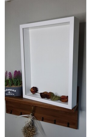 30×40×5 Erinnerungs-/Souvenir-Blumenrahmen-Rosenbox - Sevcan Sanat Atölyesi