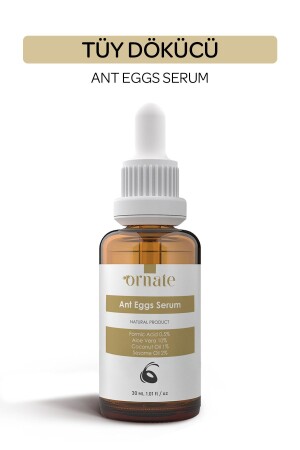 زيت النمل من النمل من زيت البيض المزروع وسرام تقليل الشعر 30ml 5% حمض النمل 10% اليلو فيرا - Ornate