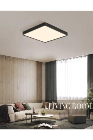 30x30 cm Large Size 24W Black Case Led Panel Chandelier Luminaire Living Room Bathroom Balcony Toilet and WC Lamp - Luxshome