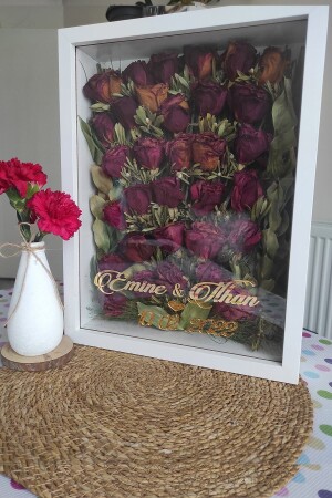 30x40 cm 8 cm tiefweißer Rosen-Memory-Rahmen! . namens - Verda Çerçeve