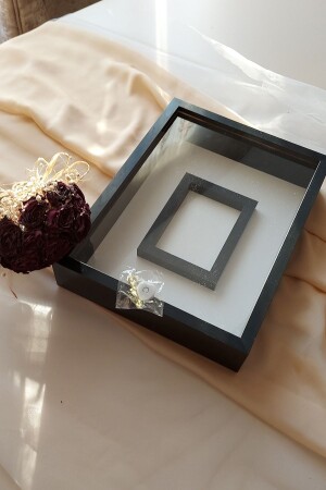 30x40 Cm LED Black Photo Section Design Rose Box Memory Frame! - Verda Çerçeve