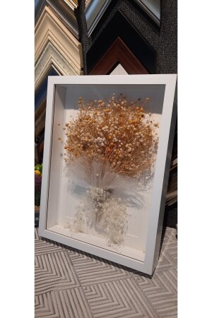 30x40x3 FLAT glass deep memory flower frame rose box - Sevcan Sanat Atölyesi