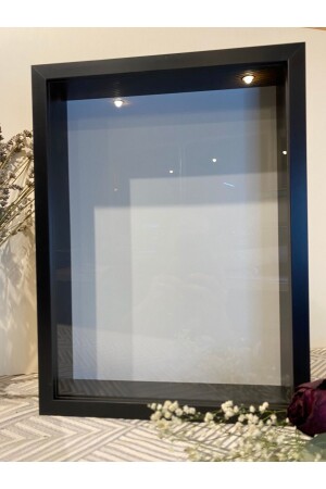 30x40x3 FLAT glass deep memory flower frame rose box - Sevcan Sanat Atölyesi