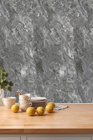 30x60 Cm Gray Marble Patterned Self-Adhesive Ceramic Foam Bathroom WC Coating PVC Wall Panel - Bien Home
