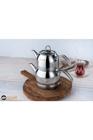 311 Armin Medium Size Steel Teapot Set - Inox 19558 - ACAR