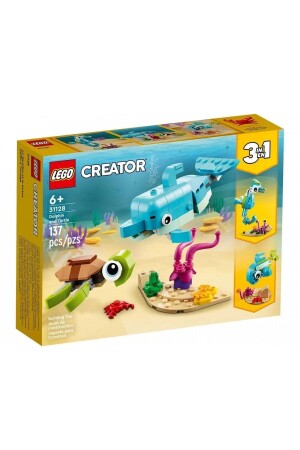 31128 Creator Dolphin and Turtle 3 in 1, 137 Pieces Age 6 RS-L-31128 - LEGO