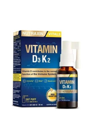 فيتامين د3ك2 30 مل - Nutraxin