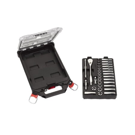 32-piece ratchet and socket set MILWAUKEE Packout 3/8