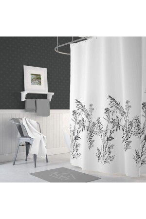 الستارة من المياه 3389 نموذج جناح واحد عرض 180 سم طول 200 سم 3389 EVDY SHOWER CURTAIN - Evdy
