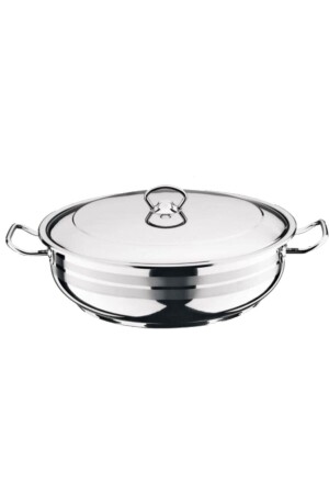 34 cm 10 Liter 304 Edelstahl großer flacher Topf Karnıyarık Reistopf 20 - Royal