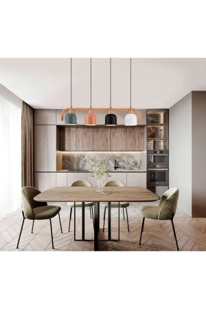 3427-4as Simeon 4-Piece Row Pendant Lamp Chandelier 3427-4AS - Özcan Aydınlatma