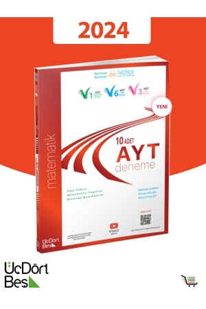 345-AYT Mathematics 10-Piece Trial 2024 Model - Üç Dört Beş Yayıncılık