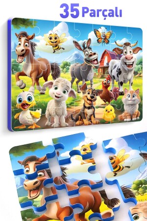 35 Piece Thick Puzzle Farm Animals - Evakanca