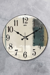 36 cm dekorative Echtglaskuppel-Wanduhr mit geräuschlosem Mechanismus MR-232 - EMORES
