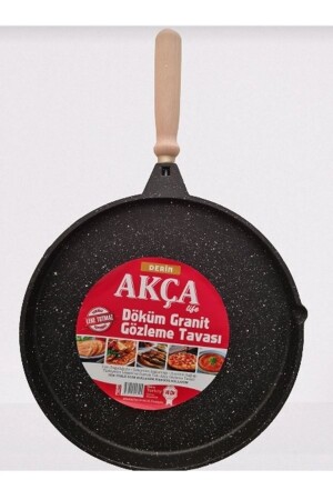 36 Cm Life Cast Granite Deep Pancake Pan Çukur Bazlama Meat Grilled Flatbread Pan maple deep - AKÇA