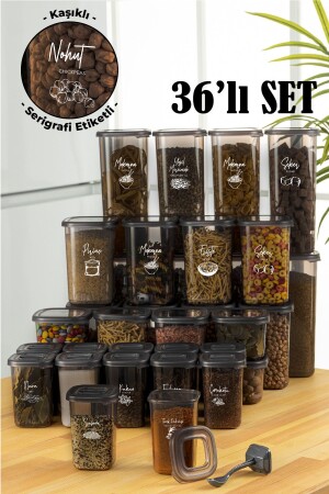 36-Piece White Sergrfi Labeled Peggy Square Provisions Bahrt Full Set 8x(1,75, 1,2, 0,55) 12x(0,45) Ant NW36LISET - Vienev