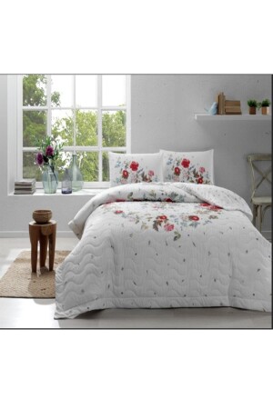 3605 Ranforce Sander Red Single Quilted Duvet Cover Set 60261090 8682475058490 - Taç