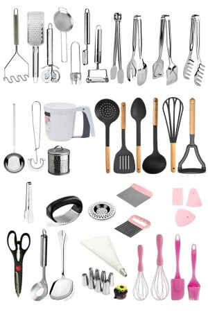 37-teiliges, hochwertiges, wirtschaftliches Kitchen Favourite-Holzkellen-, Spatel-, Gabel-, Löffel-, Sieb- und Spatel-Set T3434038949033905333232332 - Homerest