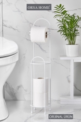 376 Beyaz Yedekli Wc Kağıtlık - ORSA HOME