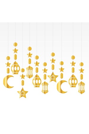 منز 3d سقف زينة مرحبا رمضان عيد ميلاد سعيد الذهب 10pcs rmzan - KBK MARKET