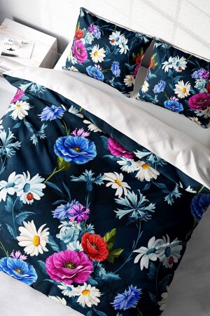 3D-Bettbezug-Set aus Baumwollsatin mit Blumenmuster monohome18627 - Monohome