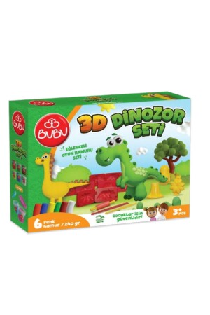 3D Dinosaurs Play Dough Molds and Play Dough Set - Bubu