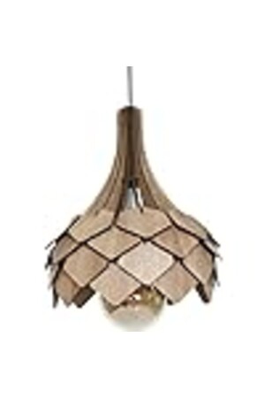 3d Exhibition Decorative Wooden Bouquet Pendant Lamp Chandelier Avangard, Light Brown MRS-20959 - 3D SERGİ